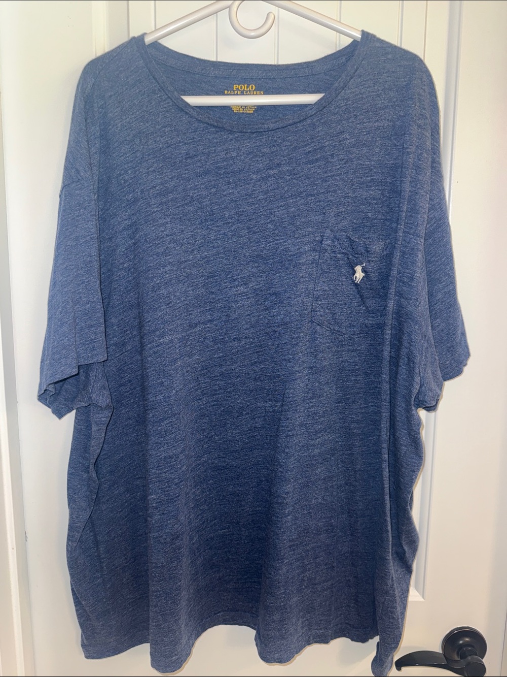 Polo Ralph Lauren Classic Fit Pocket T-Shirt Men's 3XB 3X Big Blue Heather